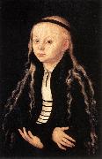 CRANACH, Lucas the Elder Portrait of a Young Girl khk oil on canvas